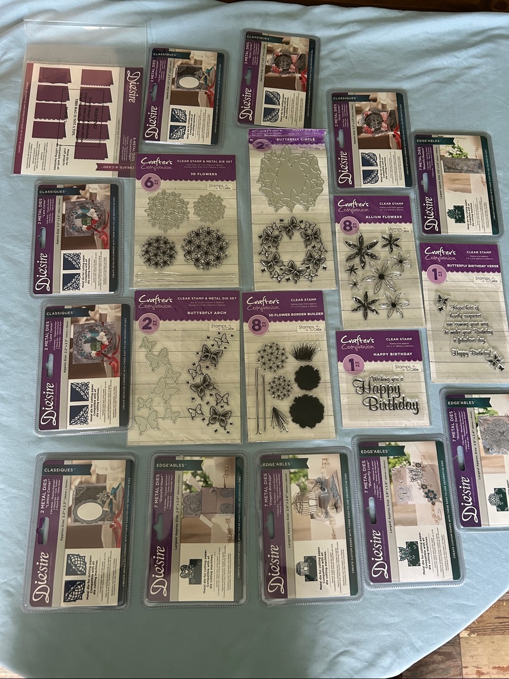 NEW Lot of 19 Crafters Companion dies and stamp with matching dies